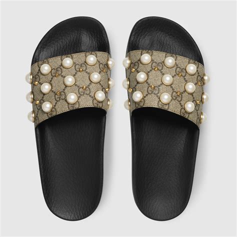 gucci pearl slides size 9|gucci slides nordstrom.